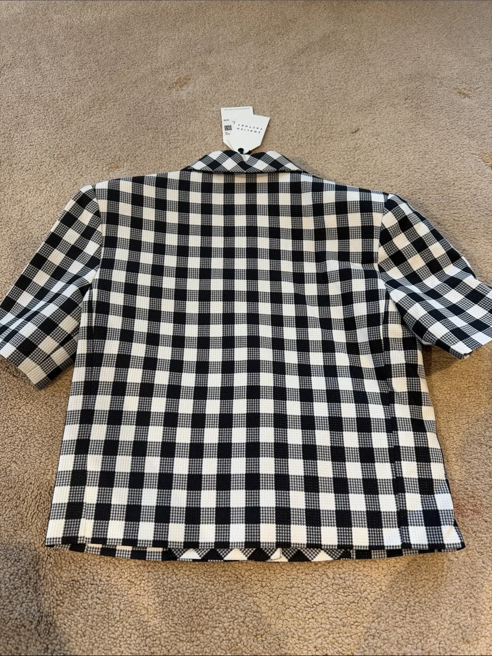 English Factory Black & White Gingham Short Set